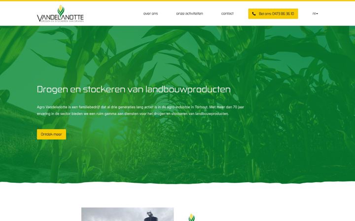 Screenshot von agrovandelanotte.be