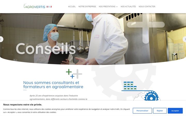 Screenshot von agrovertis.fr
