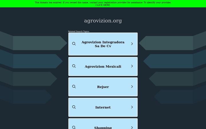 Screenshot of agrovizion.org