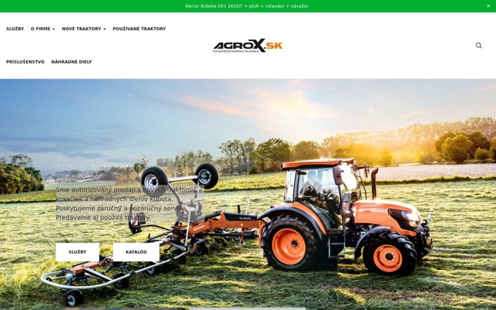 Screenshot von agrox.sk