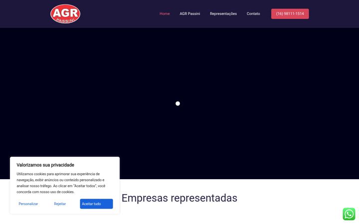 Screenshot of agrpassini.com.br