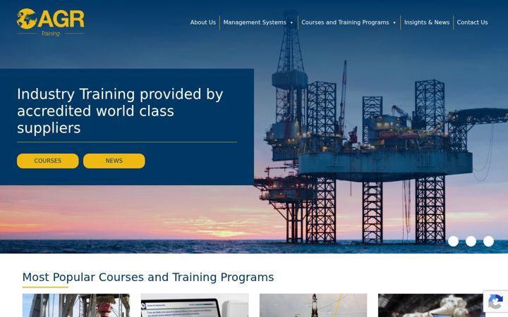 Screenshot of agrtraining.com
