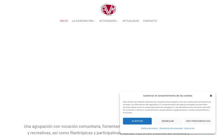 Skärmbild av agrupacionvecinalmislata.org