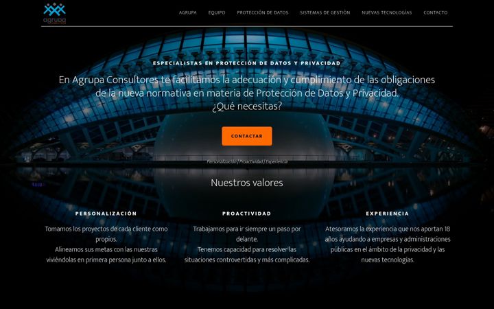 Captură de ecran a agrupaconsultores.net