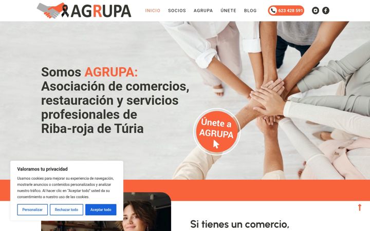 Screenshot of agruparibarroja.es