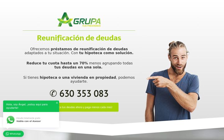 Screenshot of agrupatusprestamos.com