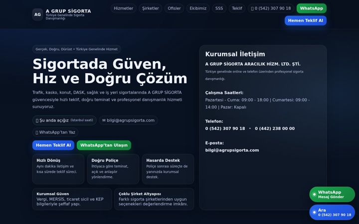 Screenshot of agrupsigorta.com