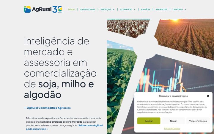 Screenshot stránky agrural.com.br