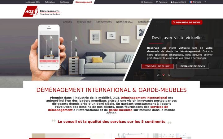 Screenshot stránky ags-demenagement.com