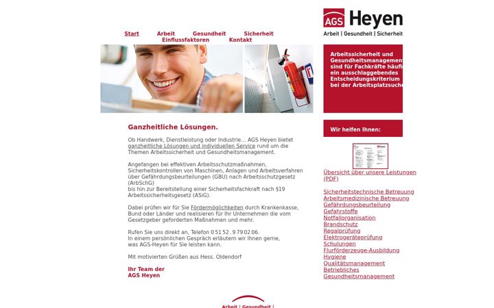 Screenshot stránky ags-heyen.de