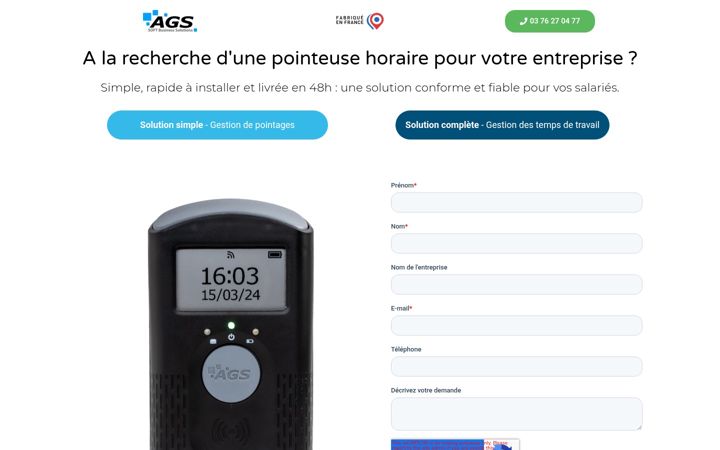 Screenshot of ags-pointeuses.com