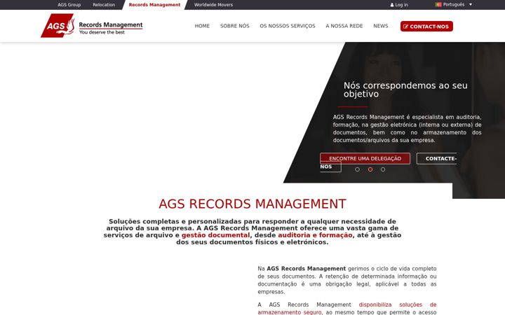 Ekrānuzņēmums no ags-recordsmanagement.pt