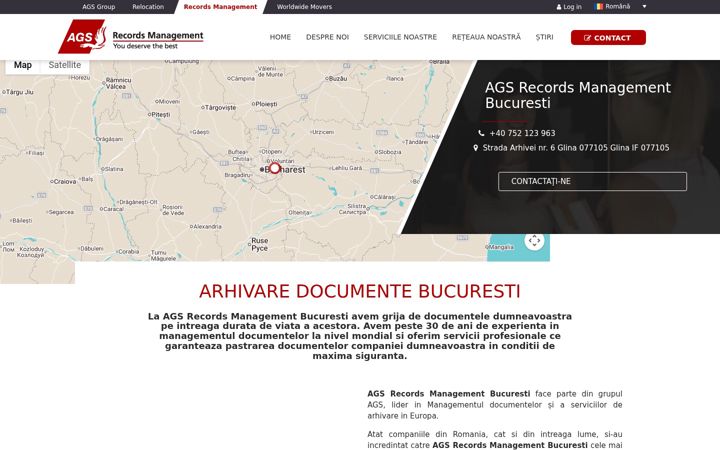 Screenshot of ags-recordsmanagement.ro
