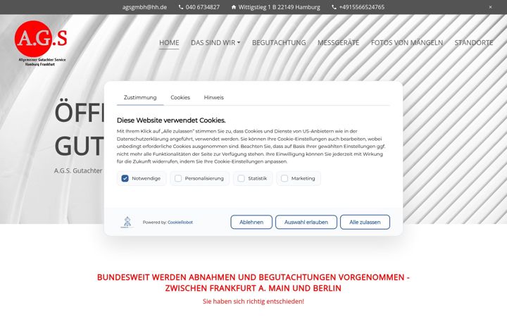 Screenshot of ags-service.com