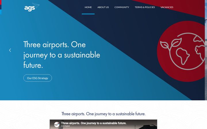 Screenshot of agsairports.co.uk
