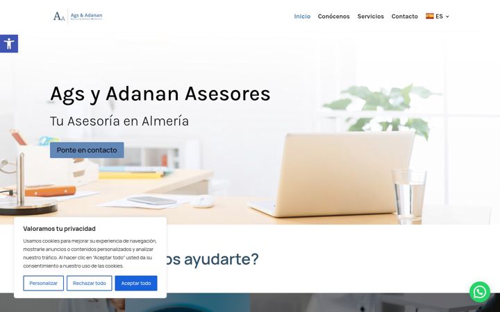 Skærmbillede af agsandadananasesores.com