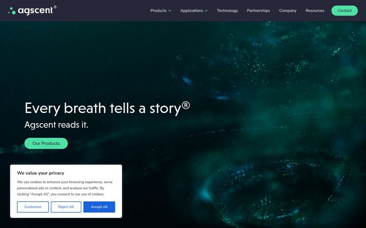 Screenshot of agscent.com