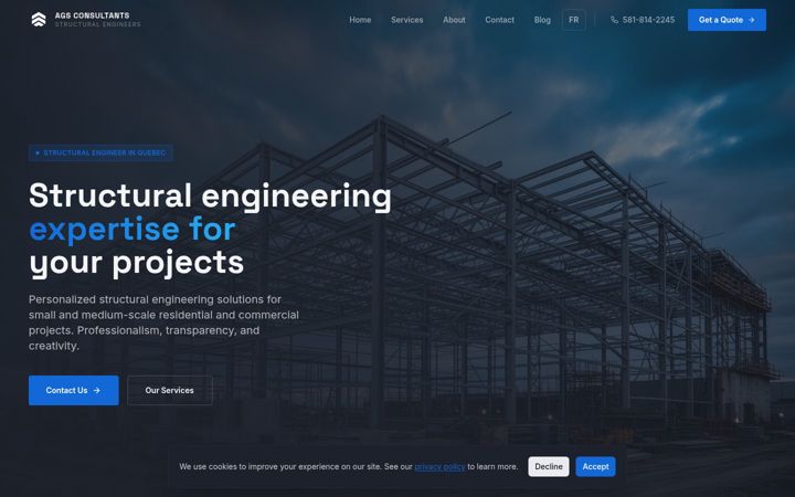 Screenshot of agsconsultants.ca