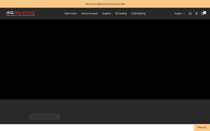 Skærmbillede af agseating.com