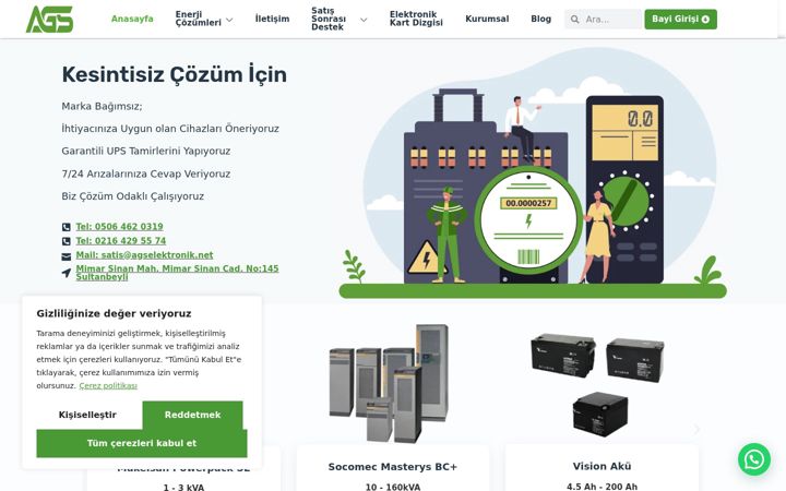 Screenshot of agselektronik.net