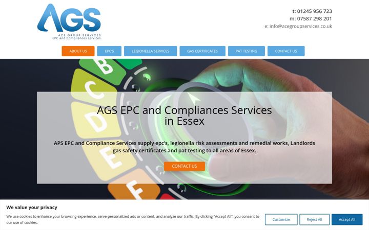 Screenshot of agsepc.co.uk