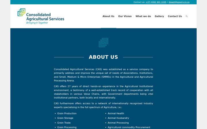 Screenshot of agserv.co.za