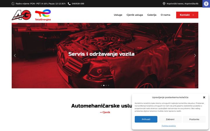 Screenshot of agservis.hr