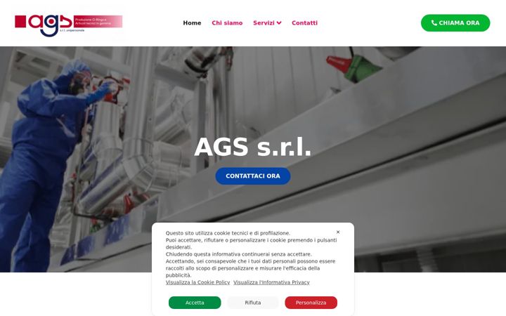 Screenshot of agsguarnizioni.com