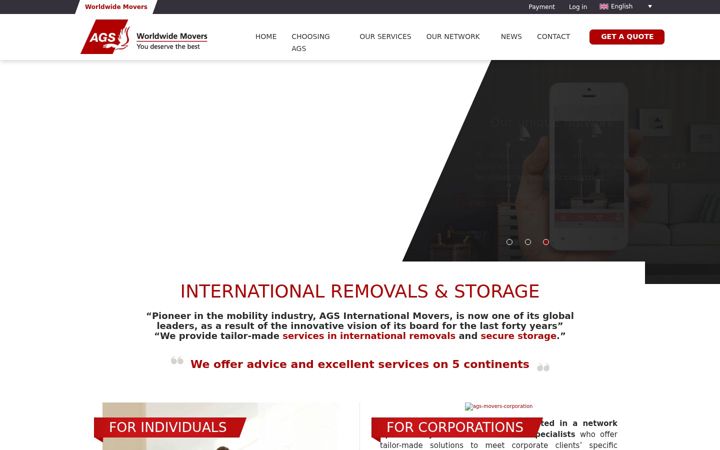 Screenshot von agsmover.com
