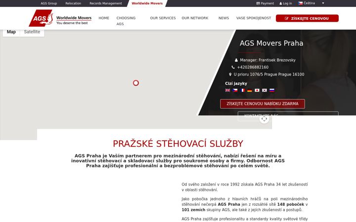 Screenshot von agsmovers.cz