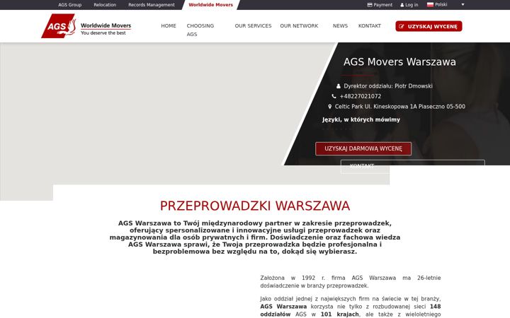 Screenshot von agsmovers.pl