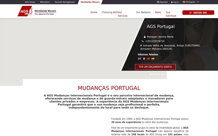 Screenshot of agsmovers.pt