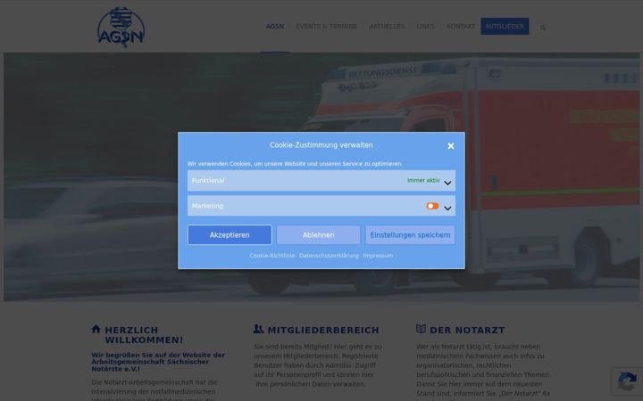 Screenshot von agsn.org
