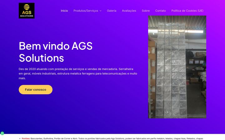 Screenshot of agssolutions.com.br