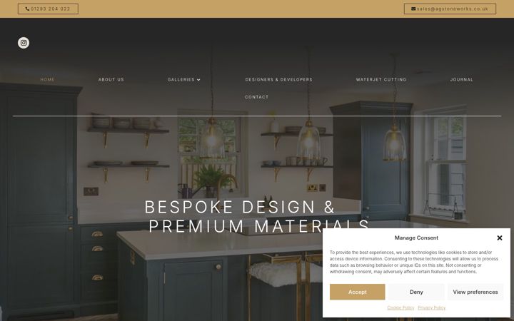 Screenshot of agstoneworks.co.uk