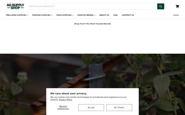 Screenshot of agsupplyshop.com