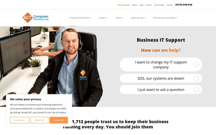 Screenshot of agtcs.co.uk