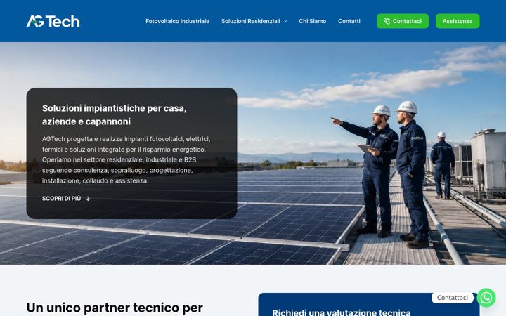 Kuvakaappaus sivustosta agtechimpianti.it