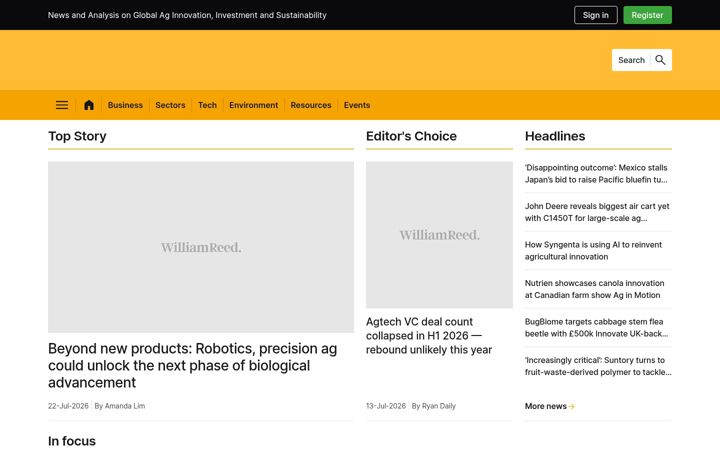 Screenshot of agtechnavigator.com
