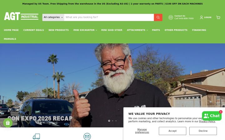 Screenshot ta' agtequipment.com