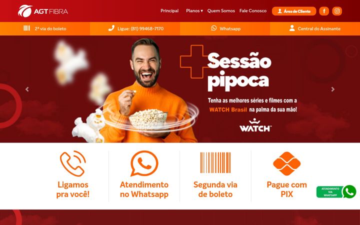 Screenshot of agtfibra.com.br