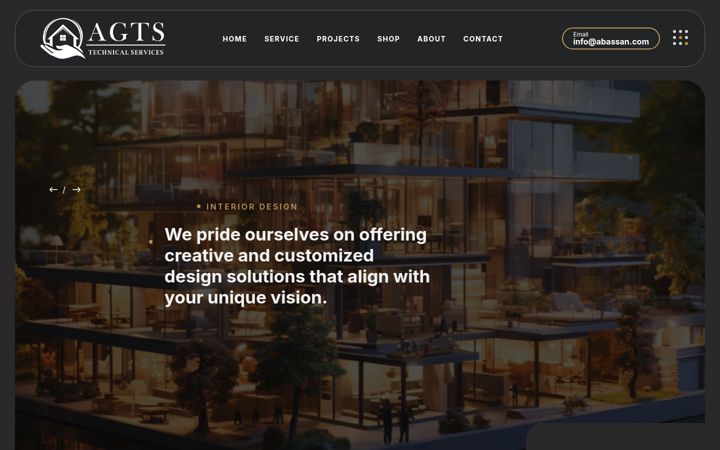 Screenshot ta' agtsinteriors.com