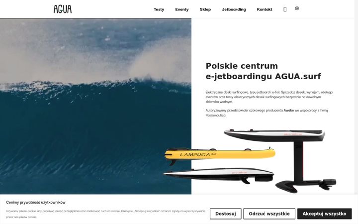 Screenshot of agua.surf