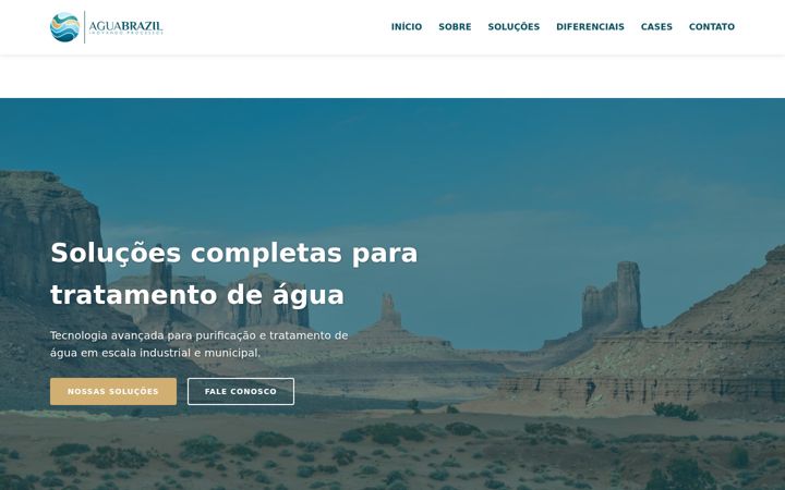 Screenshot of aguabrazil.com.br