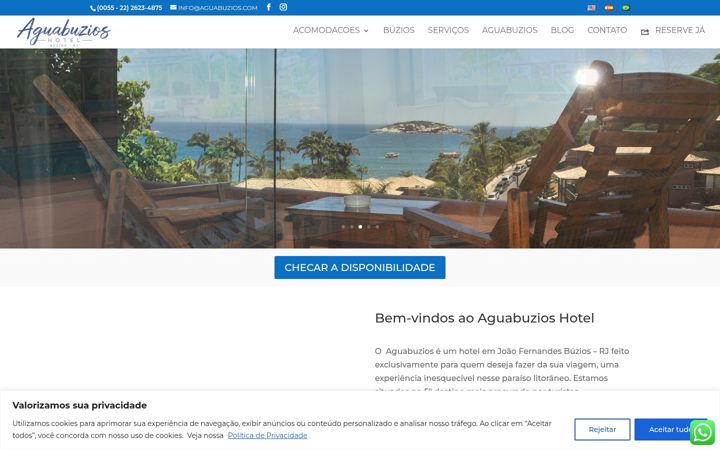 Screenshot van aguabuzios.com