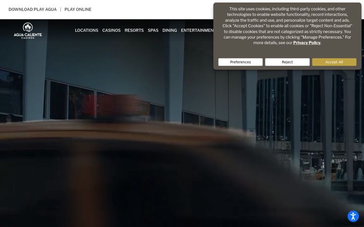 Screenshot of aguacalientecasinos.com
