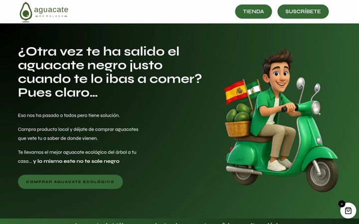 Screenshot of aguacatedemalaga.com
