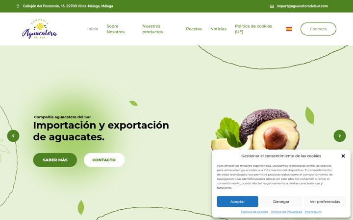 Screenshot ta' aguacateradelsur.com