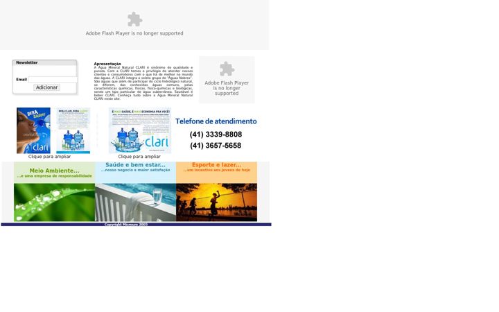 Screenshot of aguaclari.com.br