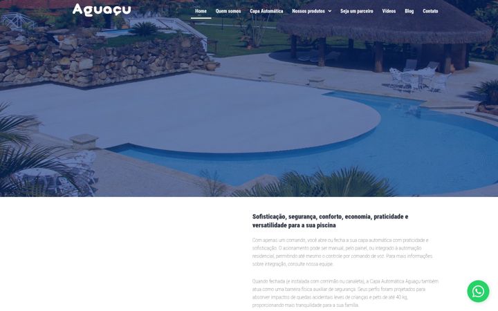 Screenshot of aguacu.com.br